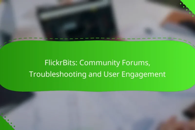 FlickrBits: Community Forums, Troubleshooting and User Engagement