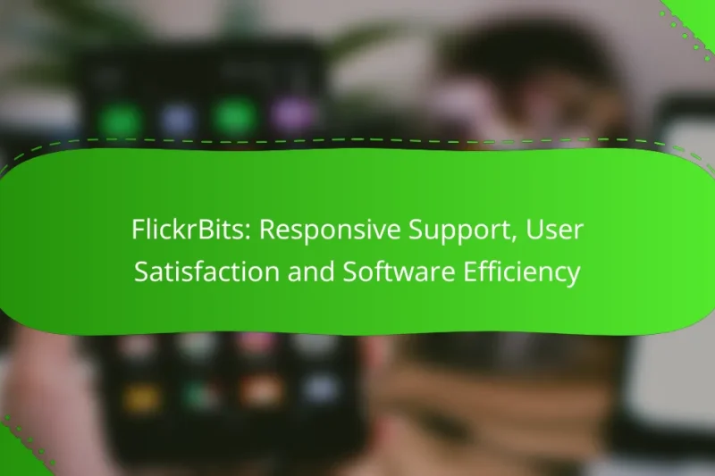 FlickrBits: Responsive Support, User Satisfaction and Software Efficiency