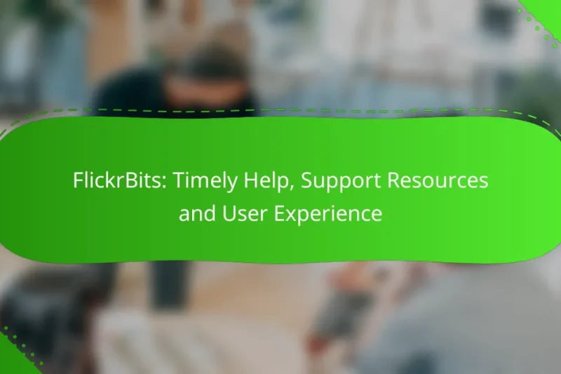 FlickrBits: Timely Help, Support Resources and User Experience