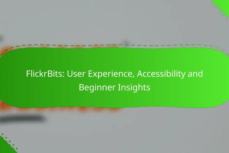 FlickrBits: User Experience, Accessibility and Beginner Insights