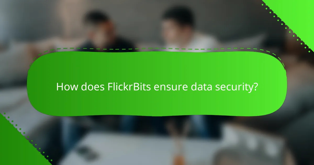 How does FlickrBits ensure data security?