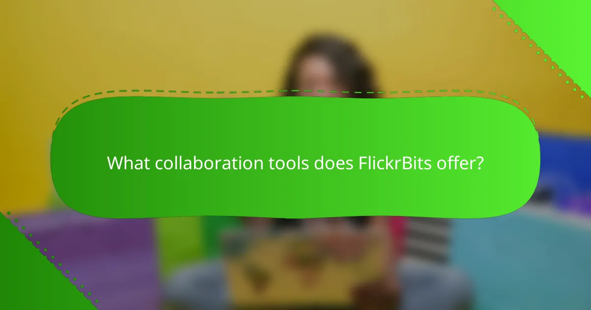 What collaboration tools does FlickrBits offer?